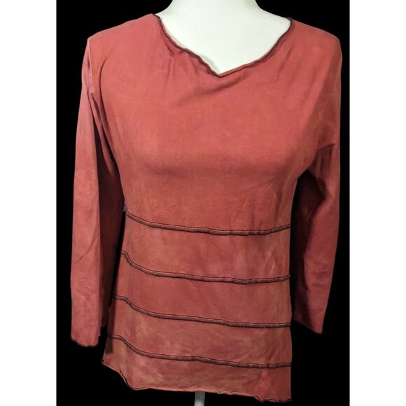 Jude Stuecker Bohemian Medieval Asymmetrical Terra Cotta Top Size Small - Picture 3 of 8